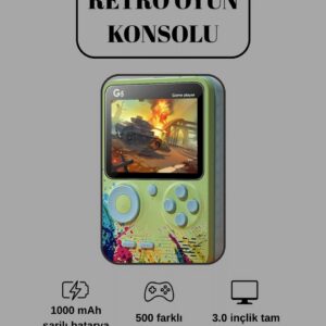 Northcity G5 Game Box Retro Mini Oyun Konsolu – 500 Dahili Oyun | Nostaljik Oyun Konsolu
