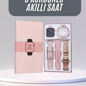 Northcity Akıllı Saat 3 Kordonlu Rose Renk - Şık Kadın Akıllı Saat