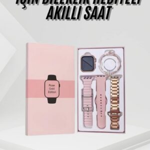 Northcity Yeni Nesil Kadın Akıllı Saat Rose Gold - Android ve iOS Uyumlu, Şık Tasarım ve Kordon Çeşidi