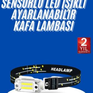 Northcity Kafa Lambası - Su Geçirmez 3 Modlu LED Fener | Hareket Sensörlü, Şarjlı ve Elastik Bantlı
