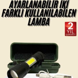 Northcity Uzun Menzilli Şarjlı El Feneri - USB Şarjlı Mini Anahtarlık Tipi LED Fener (250 Lümen)
