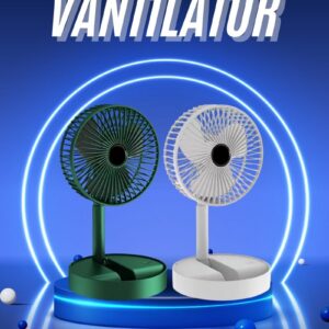 Northcity 3 Kademe Hız Ayarlı Telefon Standlı Şarjlı Katlanabilir Vantilatör - Katlanabilir Mini Fan