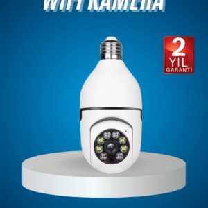 Northcity Çift Kameralı Ampul WiFi Güvenlik Kamerası - Gece Görüşlü, Hareket Algılamalı, 2 Yönlü Ses