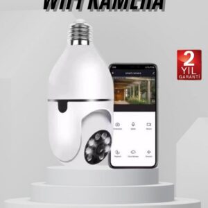 Northcity Wifi Güvenlik Kamerası 360 Derece Dönebilen Harekete Duyarlı Gece Görüşlü Ampul