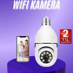 Northcity Wi-Fi 360° Full HD 1080p Ampül Güvenlik Kamerası - Kablosuz 24/7 İzleme