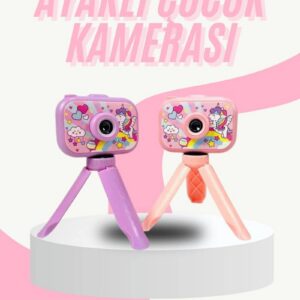 Northcity Çocuklar İçin Eğitici Vlog Kamera Ayaklı Mini Fotoğraf Makinesi 2'' LCD Ekran 1080P