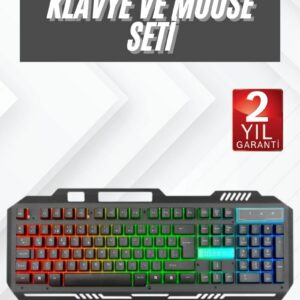 Northcity Işıklı Mekanik Gaming Klavye ve Mouse Seti - LED RGB, Hızlı Tepki ve Ergonomik Tasarım