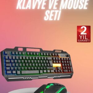 Northcity RGB Işıklı Gaming Klavye ve Mouse Seti - Mekanik His, Ergonomik Tasarım ve Hediyelik Paket