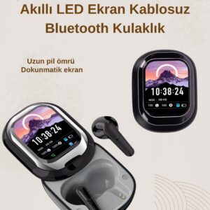 Northcity Se One Bluetooth Kulaklık - Akıllı Ekranlı Kablosuz Kulaklık ve Şarj Kutusu
