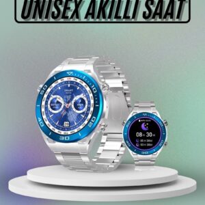 Northcity Akıllı Saat Çelik Kordonlu AMOLED Ekran - Android ve iOS Uyumlu, Çağrı Cevaplayabilen