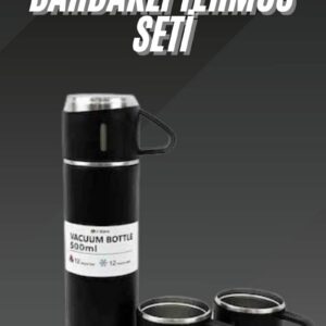 Northcity Termos Seti Paslanmaz Çelik 3 Bardaklı - 500ml 12 Saat Isı Koruma