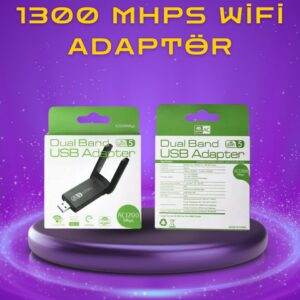 Northcity Yüksek Hızlı 1200 Mbps Çift Bant USB WiFi Adaptör - Güçlü Sinyal ve Geniş Uyumluluk