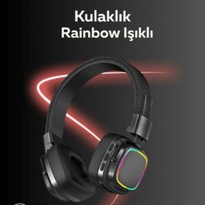 Northcity RGB Işıklı Katlanabilir Bluetooth 5.3 Kulak Üstü Kulaklık - Renkli Ses Deneyimi