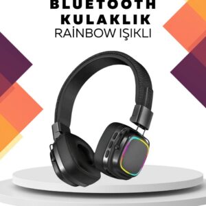 Northcity Kablosuz RGB Işıklı Katlanabilir Bluetooth Kulak Üstü Kulaklık - Bluetooth 5.3, ANC, 40 Saat Pil Ömrü