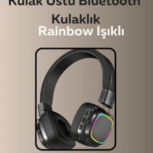 Northcity Bluetooth 5.3 Rainbow Işıklı Kulak Üstü Kablosuz Kulaklık - Kablosuz Ses Keyfi