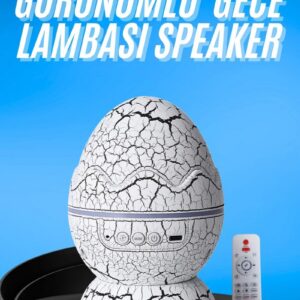 Northcity Gece Lambası Yumurta Işık Speaker - Uzay Temalı 7 Sis Türü ve Lazer Yıldız Projeksiyonu