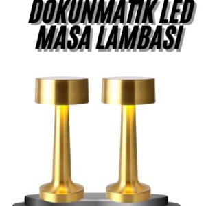 Northcity Kablosuz Altın Dokunmatik Masa ve Gece Lambası - Şık LED Aydınlatma