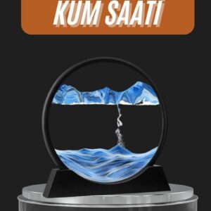 Northcity Dekoratif Sulu Kum Saati Ofis Masa Üstü Ev Yuvarlak Kum Saati - 3D LED Gece Lambası