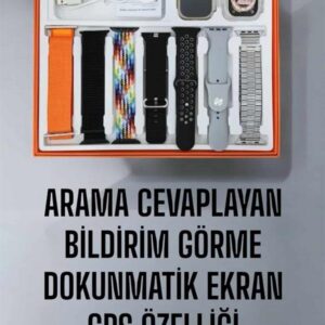 Northcity Akıllı Saat 7 Kordonlu MetalPlastik ve Hasır Kordon - Sesli Arama, Sağlık Takibi ve Spor Modları
