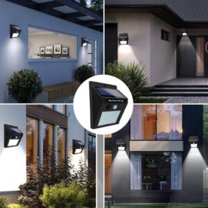 Northcity Güneş Enerjili Sensörlü Duvar Lambası - Suya Dayanıklı Bahçe Aydınlatma, 40 LED, PIR Hareket Sensörü
