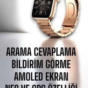 Northcity Akıllı Saat Kadınlara Özel Rose Gold Nabız Takibi ve GPS Destekli