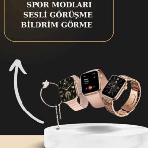 Northcity Pembe Akıllı Saat ve Pro Kulaklık Seti - Amoled Ekran, 3 Kordon, ANC Gürültü Önleme
