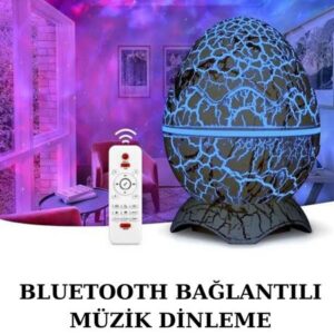 Northcity Yumurta Şeklinde Su Dalgalı Bluetooth Speaker Lamba - 14 Renkli Projektör & Şarjlı Hoparlör