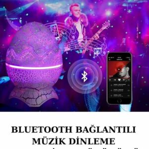 Northcity Dinozor Bluetooth Hoparlör ve Projeksiyonlu Renk Değiştiren Gece Lambası - Çocuk Odası Işık ve Ses Çözümü