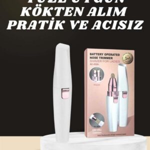 Northcity Kulak Burun ve Yüz Epilasyon Aleti ve Yüz Masaj Aleti İkili Cilt Bakım Seti - Şarjlı Titreyen Temizleme ve Pürüzsüz Epilasyon