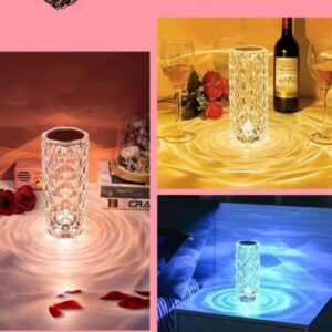 Northcity Kristal Gece Lambası: 16 Renkli RGB Masa Lambası ve Şarj Edilebilir Romantik Hediye