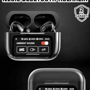 Northcity Bluetooth Kulaklık Kablosuz Ekranlı ANC/ENC Destekli Dokunmatik - Aktif Gürültü Engelleme ve Uzun Pil Ömrü