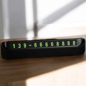 Northcity Araç İçi Numaratör - Gri Alüminyum Çevirmeli Telefon Numarası Bırakma