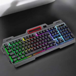 Northcity Led Işıklı Oyuncu Klavye RGB Usb Girişli Q Klavye Mouse Hediyeli Seti