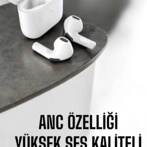 Northcity Yeni Nesil Pro Bluetooth Kulaklık: Uzun Pil Ömrü, Oyun ve Müzik İçin Beyaz Kulaklık
