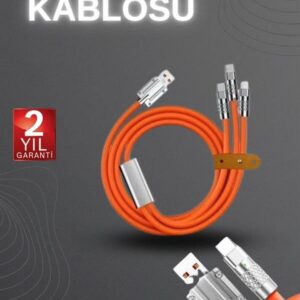 Northcity 120W Hızlı Şarj Kablosu Turuncu - 6A Çoklu Girişli Yüksek Güç Kapasitesi