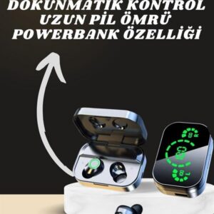 Northcity 7 Kordonlu Akıllı Saat ve Aynalı Bluetooth Kulaklık Powerbank - Suya Dayanıklı Akıllı Saat ve ANC Kulaklık
