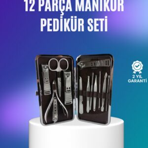 Northcity 12'li Profesyonel El ve Ayak Bakım Seti - Taşınabilir Manikür ve Pedikür Çözümü