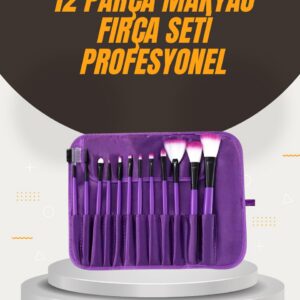 Northcity 12 Parça Makyaj Fırça Seti - Fondöten, Allık ve Far Uygulamaları İçin Ergonomik Fırçalar
