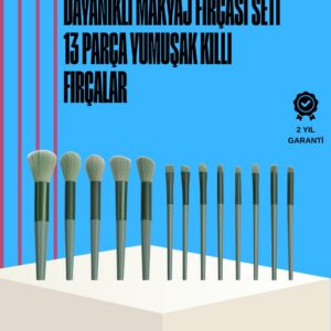 Northcity 13'lü Taşınabilir Fiber Kıllı Yüz ve Göz Makyaj Fırçası Seti - Ergonomik ve Sabitleyici