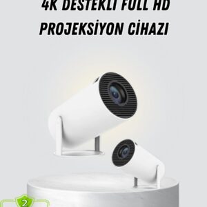 Northcity Full HD 4K Destekli Akıllı Projeksiyon – 130 inç Ekran, 160 ANSI Lümen, Kablosuz Bağlantı