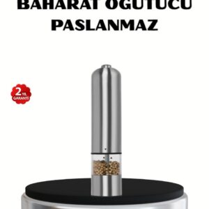 Northcity Otomatik Baharat Öğütücü Seti – Pilli Paslanmaz Çelik & LED Aydınlatmalı