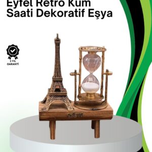 Northcity Dekoratif Kum Saati - Ahşap Masa Aksesuarı | Retro Şıklık ve Hediye Fikri