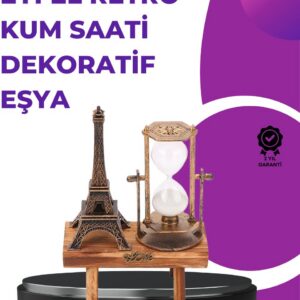 Northcity Retro Ahşap Kum Saati - Ev Ofis ve Kafeler İçin Dekoratif Zaman Göstergesi