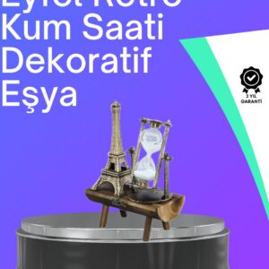 Northcity Klasik Ahşap Kum Saati - Vintage Masaüstü Dekoratif Aksesuar