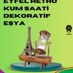 Northcity Ahşap Gövdeli Dekoratif Kum Saati - Masa Üstü Vintage Zaman Göstergesi