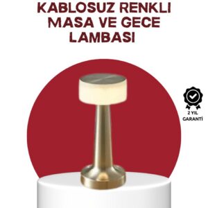 Northcity Şarj Edilebilir LED Masa Lambası – USB Girişli Metal Yapı | Kablosuz ve Dokunmatik Aydınlatma