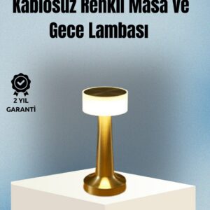 Northcity Dokunmatik Masa Lambası - Kablosuz, 3 Modlu LED Şarjlı Aydınlatma