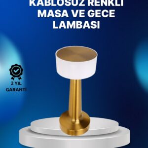 Northcity Kablosuz Dokunmatik Masa Lambası – Şık Metal Gövde USB Şarjlı, 3 Seviye Parlaklık