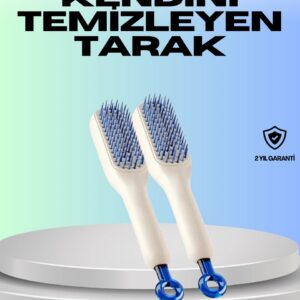 Northcity Kendini Temizleyen Ergonomik Saç Tarağı – ABS Gövde Silikon Diş | Anti-Statik & Masaj
