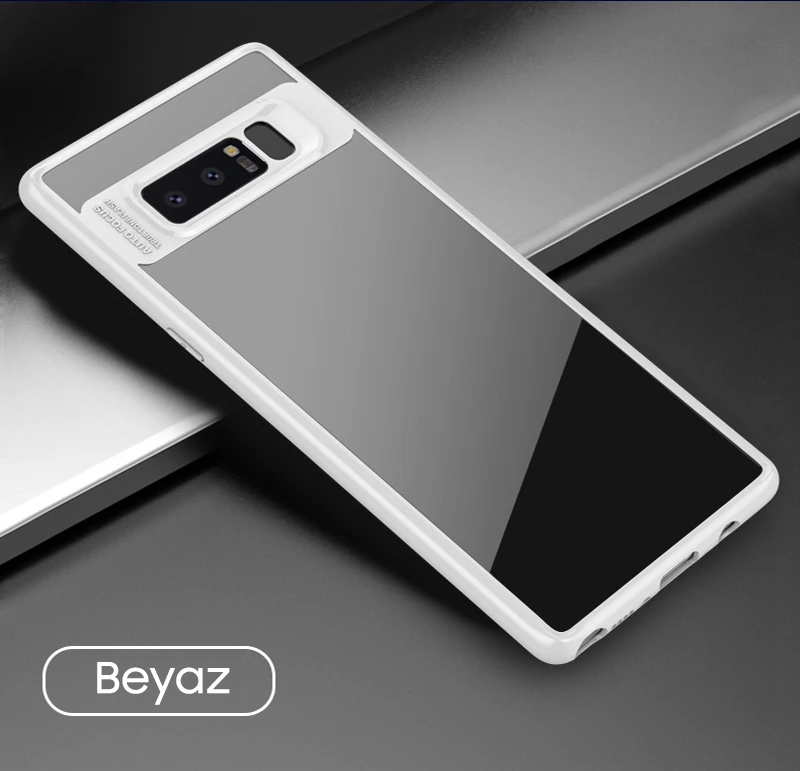 Northcity Ally Galaxy Note 8 Darbeya Dayanıklı Şeffaf Silikon Kılıf-(5775)
